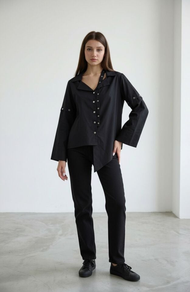 KOLLARI ÇITÇITLI GÖMLEK