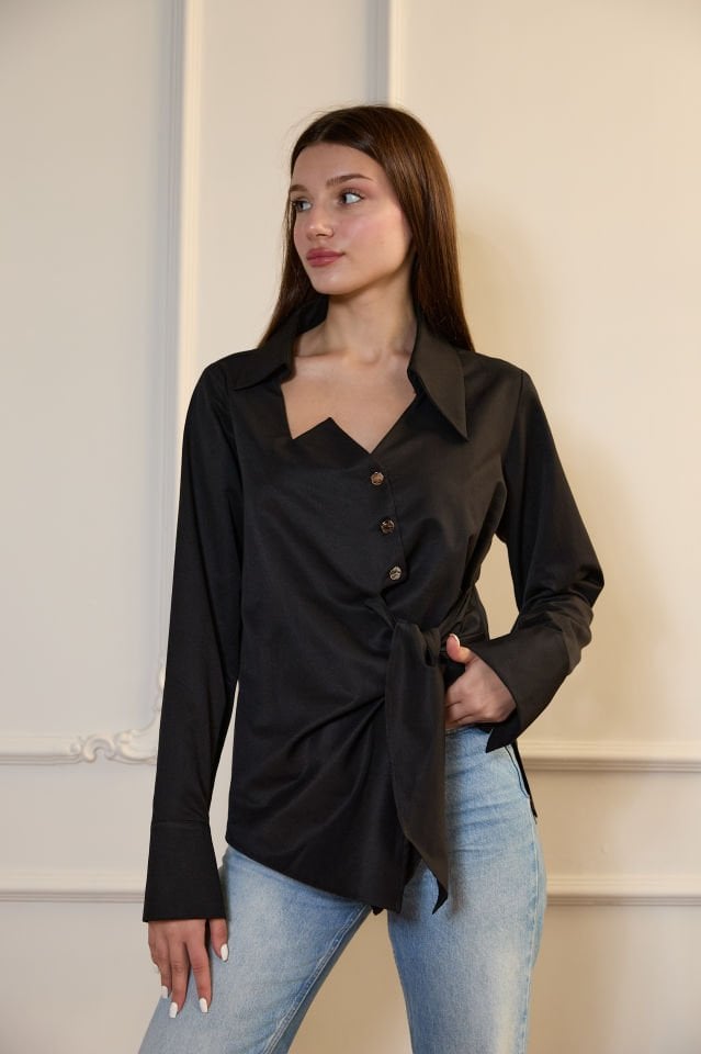 ASİMETRİK YAKA GÖMLEK