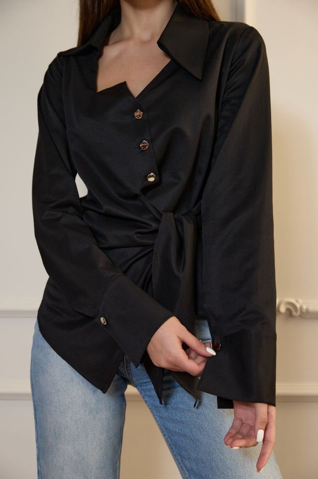 ASİMETRİK YAKA GÖMLEK