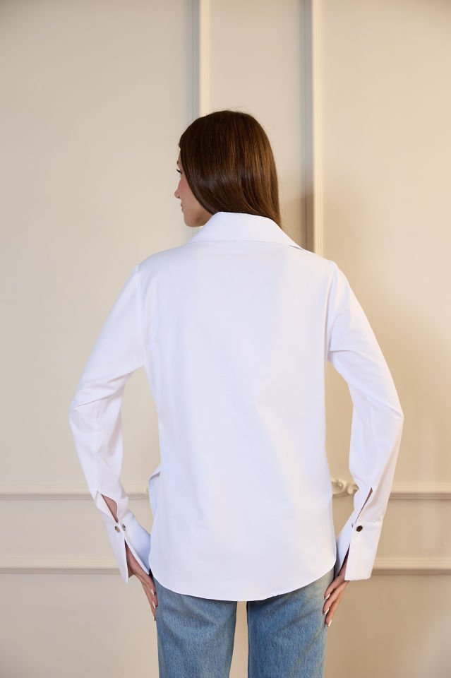 ASİMETRİK YAKA GÖMLEK