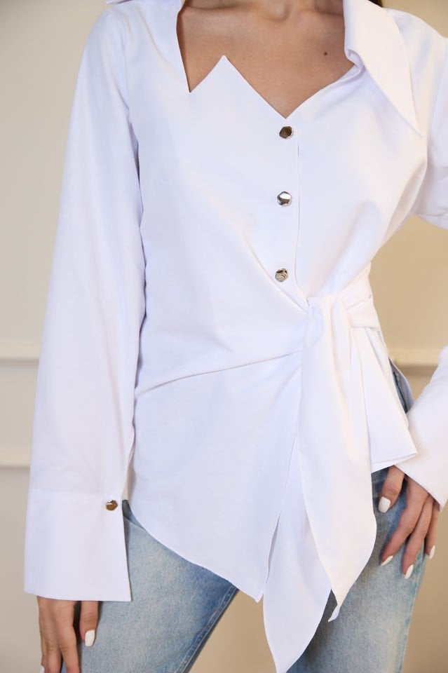 ASİMETRİK YAKA GÖMLEK