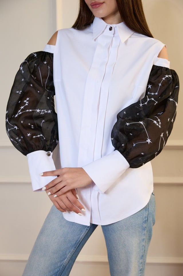 KOLLARI ORGANZE GÖMLEK