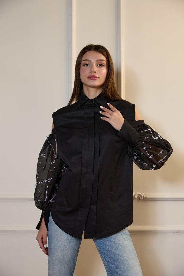 KOLLARI ORGANZE GÖMLEK