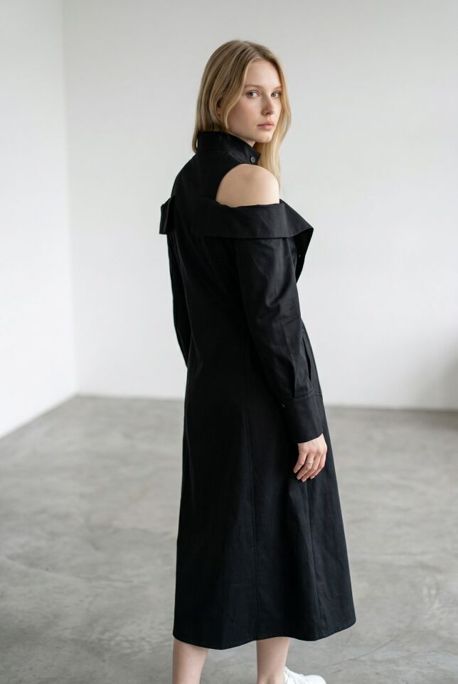 FERMUARLI GÖMLEK ELBİSE