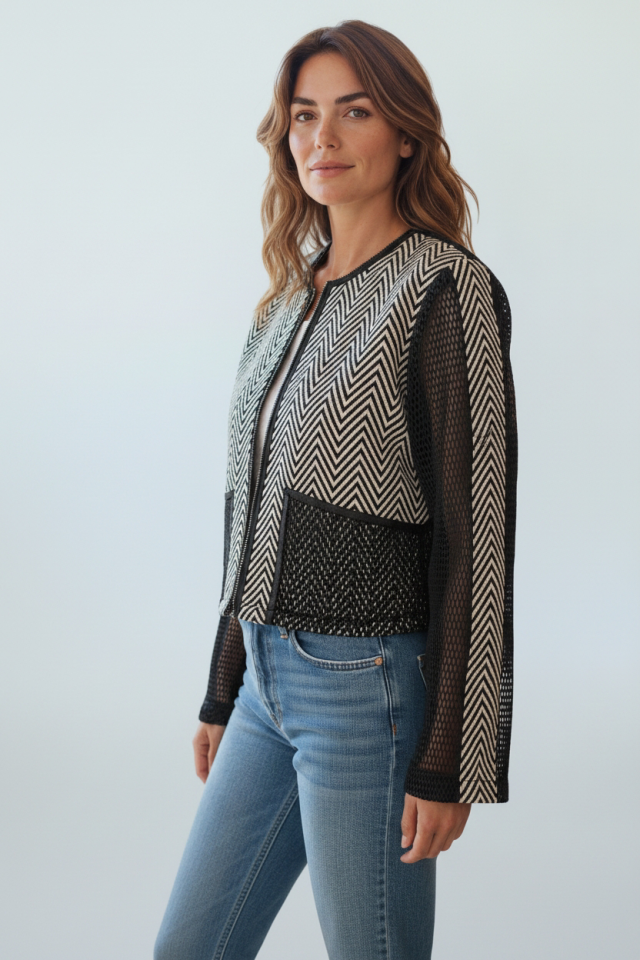 BROKAR DETAYLI FİLE CEKET