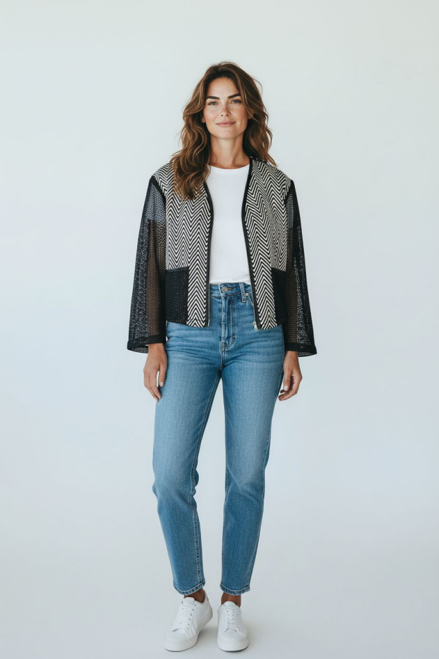 BROKAR DETAYLI FİLE CEKET